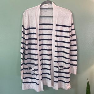 Navy striped cardigan